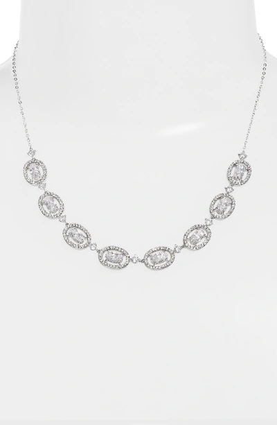 Nadri Frontal Necklace In Silver