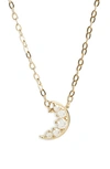 Nadri Reminisce Moon Pendant Necklace In Gold