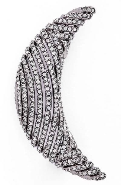 Nadri Pavé Crescent Pin In Black