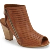 Paul Green 'cayanne' Leather Peep Toe Sandal In Cuoio Leather