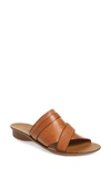 Paul Green 'bayside' Leather Sandal In Cuoio Leather