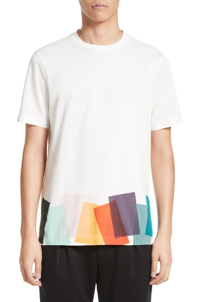 Paul Smith Rainbow Geometric Print T-shirt In White