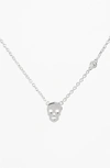 Shy By Se Skull Necklace In Silver