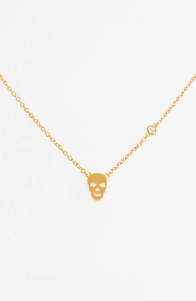 Shy By Se Skull Necklace In Gold