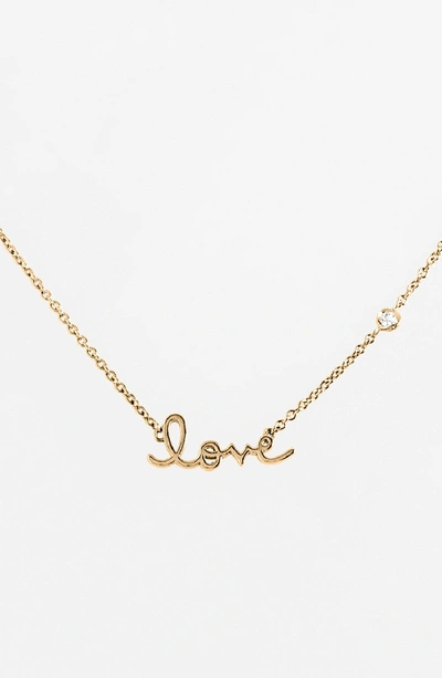 Shy By Se 'love' Necklace In Gold