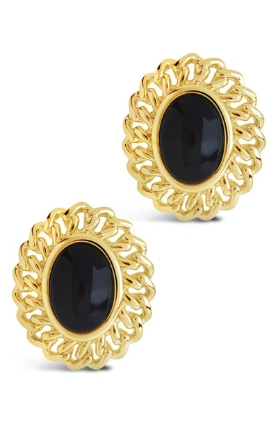 Sterling Forever Ainsley Studs In Gold