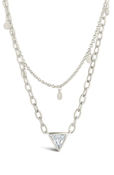 Sterling Forever Bellamy Layered Necklace, 16-18 In Gray