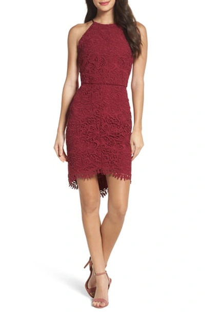Adelyn Rae Louise Sheath Dress In Claret