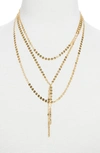 Baublebar Amber Layered Chain Y-necklace In Gold