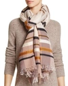 Echo Varsity Stripe Blanket Scarf In Magnet/multi