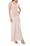 Js Collections Soutache Applique Gown In Champagne