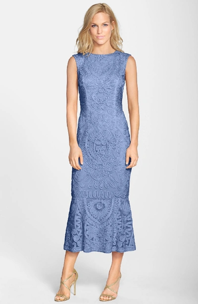 Js Collections Soutache Mesh Dress In Periwinkle