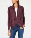 Kut From The Kloth Tayanita Faux Suede Jacket In Burgundy