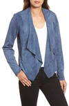 Kut From The Kloth Tayanita Faux Suede Jacket In Slate Blue