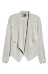 Kut From The Kloth Tayanita Faux Suede Jacket In Light Grey