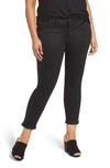 Slink Jeans Stretch Corduroy Cropped Skinny Pants In Black
