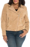 Slink Jeans Canyon Suede Jacket In Sand