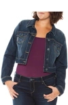 Slink Jeans Crop Denim Jacket In Sherry