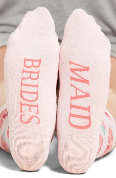 Sockart Bridesmaid Crew Socks In Light Pink