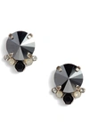 Sorrelli Regal Crystal Stud Earrings In Black