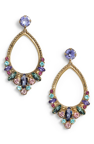 Sorrelli Noveau Navette Crystal Drop Earrings In Multi