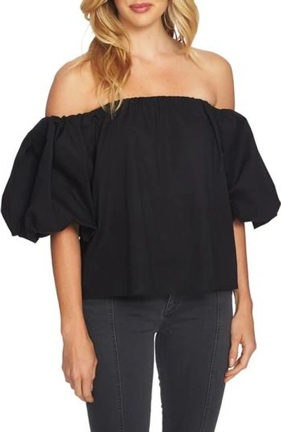 1.state Off The Shoulder Top In Rich Black