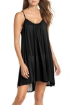 Elan Cover-up Slipdress In Black