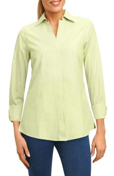 Foxcroft Fitted Non-iron Shirt In Honey Dew