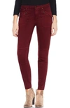 Two By Vince Camuto D-luxe Twill Moto Jeans In Dark Port