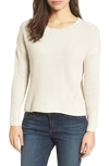 Lucky Brand Lace-up Back Sweater In Natural