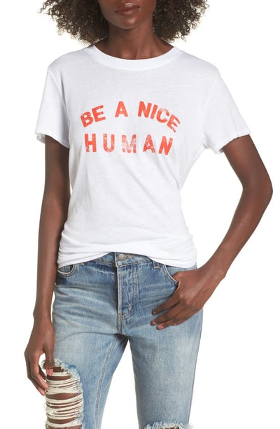 Sub_urban Riot Be A Nice Human Loose Tee In White