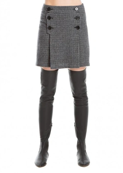 Leon Max Houndstooth Check Skirt