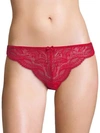Simone Perele Eden Floral-lace Tanga Thong In Poppy