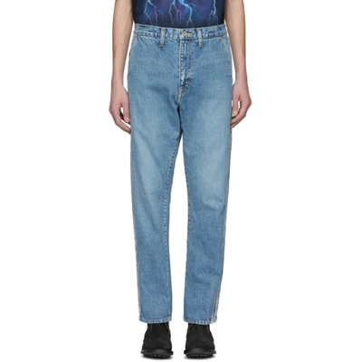 Doublet Side Panel Straight Leg Jeans In L. Blue