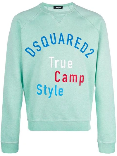 Dsquared2 True Camp Style Print Sweatshirt - Green | ModeSens