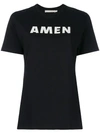 Amen T-shirt Mit Logo-print In Nero