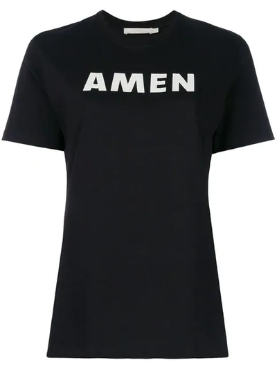 Amen T-shirt Mit Logo-print In Nero