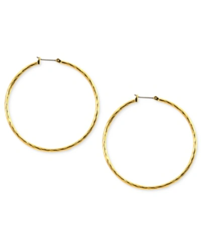 Anne Klein Gold-tone Hoop Earrings In No Color