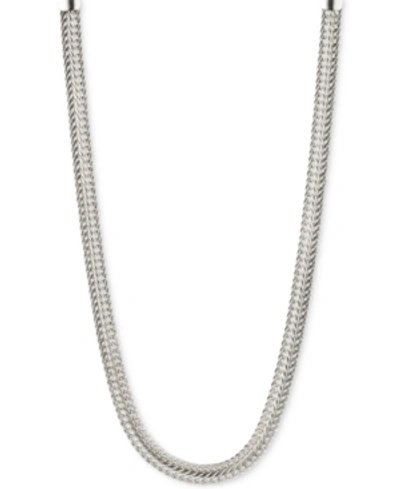 Anne Klein Silver-tone Flat Chain Necklace