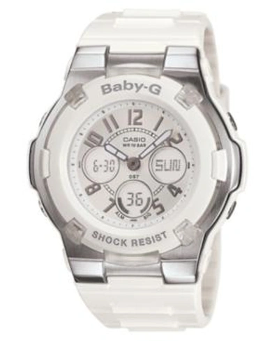 Baby-g Women's White Resin Strap Watch Bga110-7b
