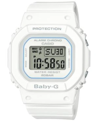 Baby-g Women's Digital White Resin Strap Watch 40mm