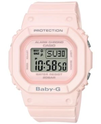 Baby-g Women's Digital Blush Pink Resin Strap Watch 40mm