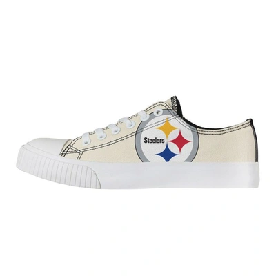 Foco Cream Pittsburgh Steelers Low Top Canvas Shoes