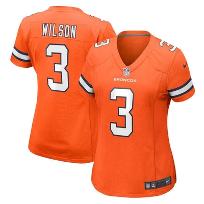 Nike Russell Wilson Orange Denver Broncos Player Game Jersey