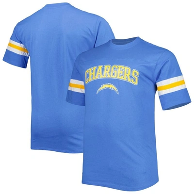 Profile Powder Blue Los Angeles Chargers Arm Stripe T-shirt