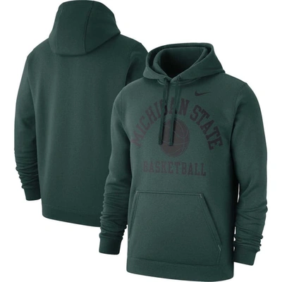 Nike Green Michigan State Spartans Basketball Club Fleece Pullover Hoodie