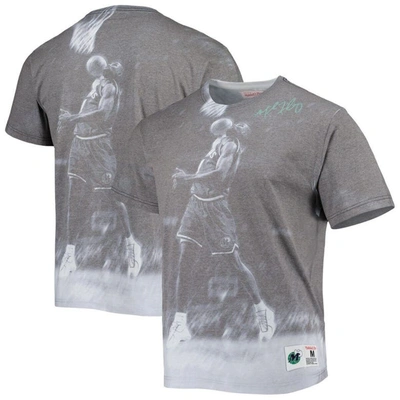 Mitchell & Ness Men's  Michael Finley Gray Dallas Mavericks Above The Rim Sublimated T-shirt
