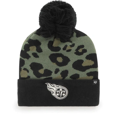 47 ' Green/black Tennessee Titans Bagheera Cuffed Knit Hat With Pom