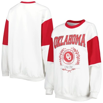 Gameday Couture Women's  White Oklahoma Sooners It's A Vibe Dolman Pullover Sweatshirt