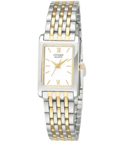 Citizen Women's Two Tone Stainless Steel Bracelet Watch 18mm Ej5854-56a In No Color